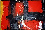 Unknown Red Abstract painting